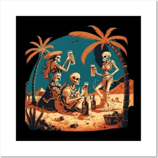 Fun time on skeleton beach Posters and Art